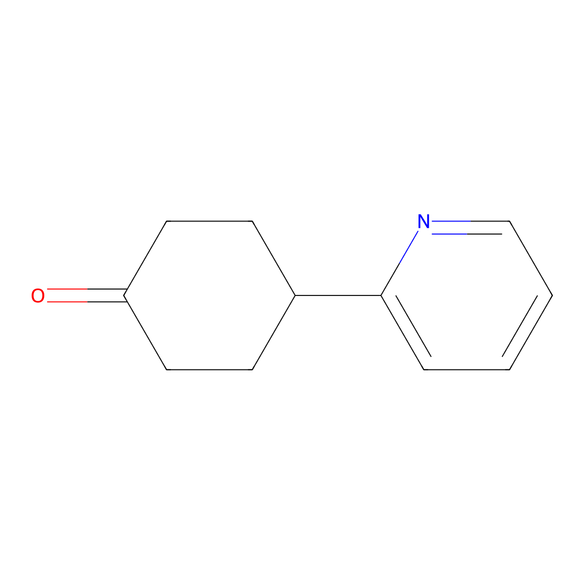4-(Pyridin-2-yl)cyclohexan-1-one molecular structure, CAS 103319-05-7