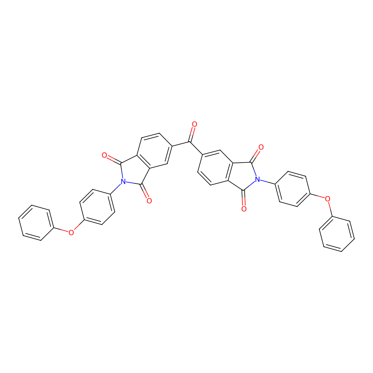 1H-Isoindole-1,3(2H)-dione, 5,5'-carbonylbis[2-(4-phenoxyphenyl)- molecular structure, CAS 103319-87-5