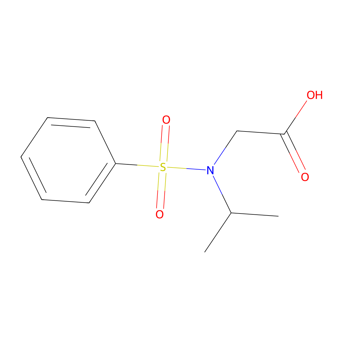 (Benzenesulfonyl-isopropyl-amino)-acetic acid molecular structure, CAS 1033194-55-6