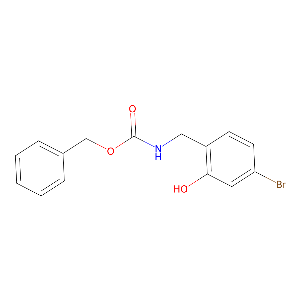 Benzyl 4-bromo-2-hydroxybenzylcarbamate molecular structure, CAS 1033194-56-7