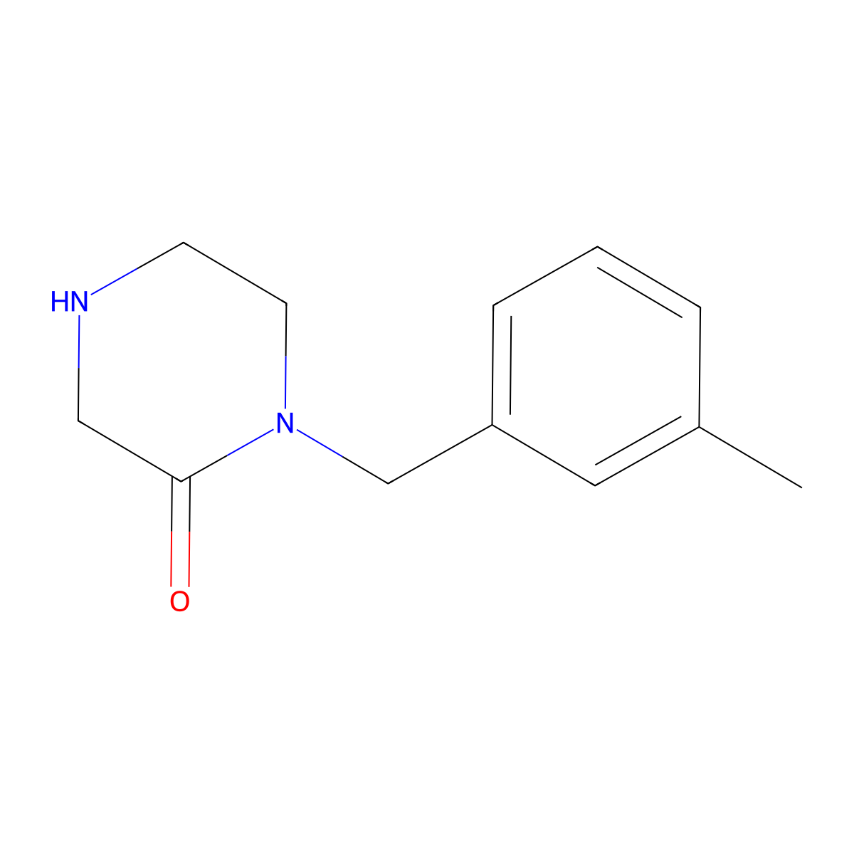 1-(3-Methylbenzyl)piperazin-2-one molecular structure, CAS 1033200-90-6