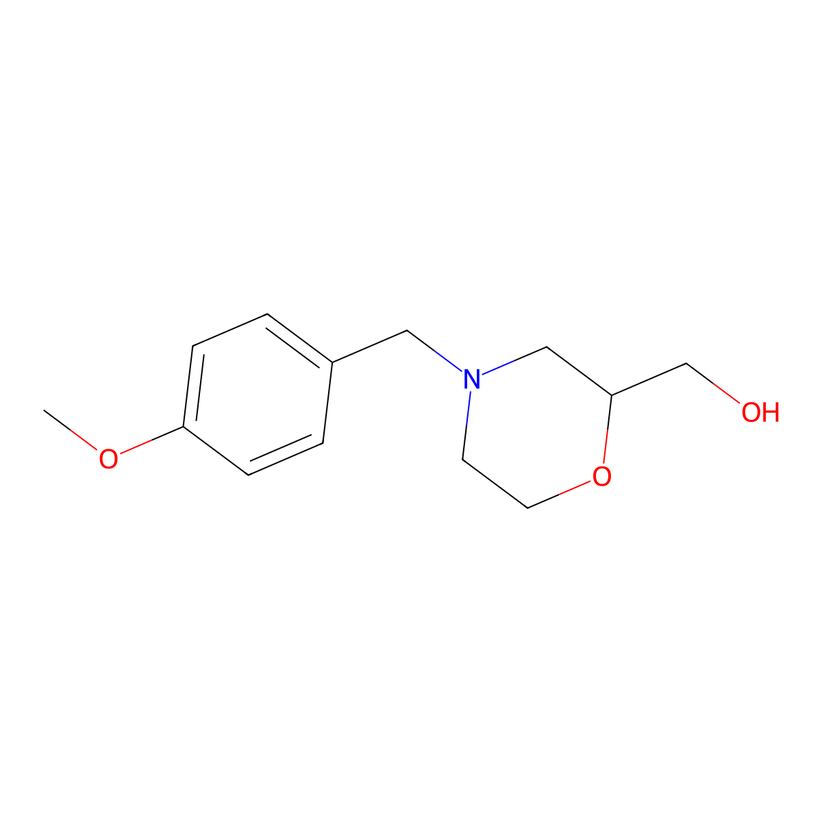 (4-(4-Methoxybenzyl)morpholin-2-yl)methanol molecular structure, CAS 1033201-41-0