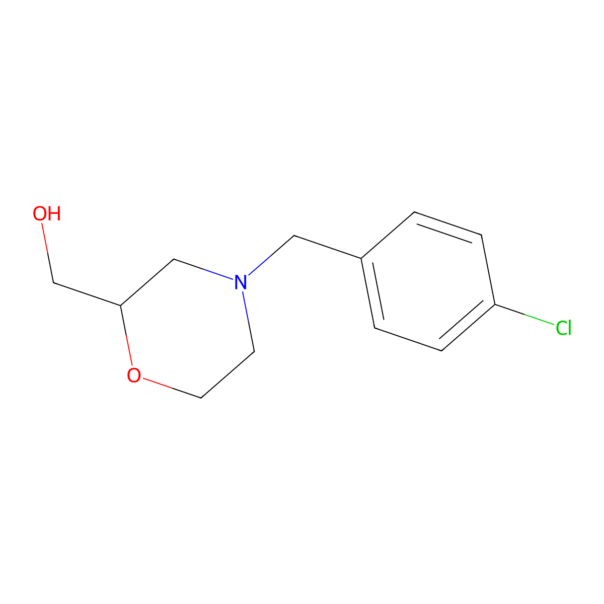 (4-(4-Chlorobenzyl)morpholin-2-yl)methanol molecular structure, CAS 1033201-44-3