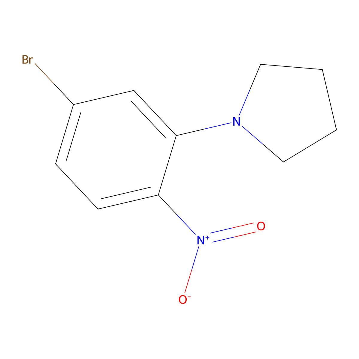 1-(5-Bromo-2-nitrophenyl)pyrrolidine molecular structure, CAS 1033201-57-8