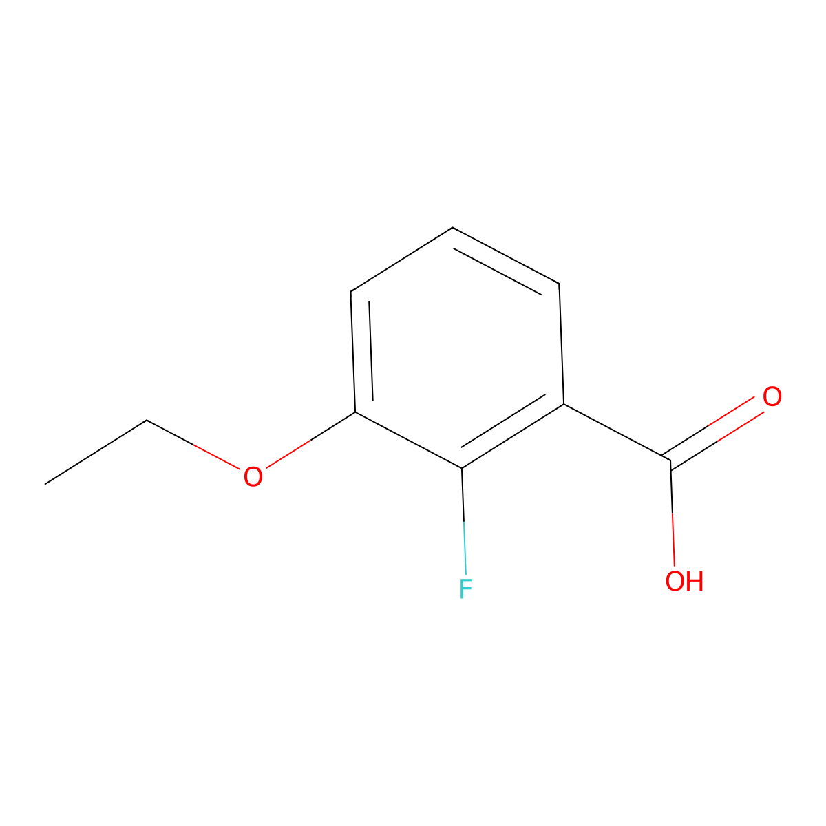 3-Ethoxy-2-fluorobenzoic acid molecular structure, CAS 1033201-71-6