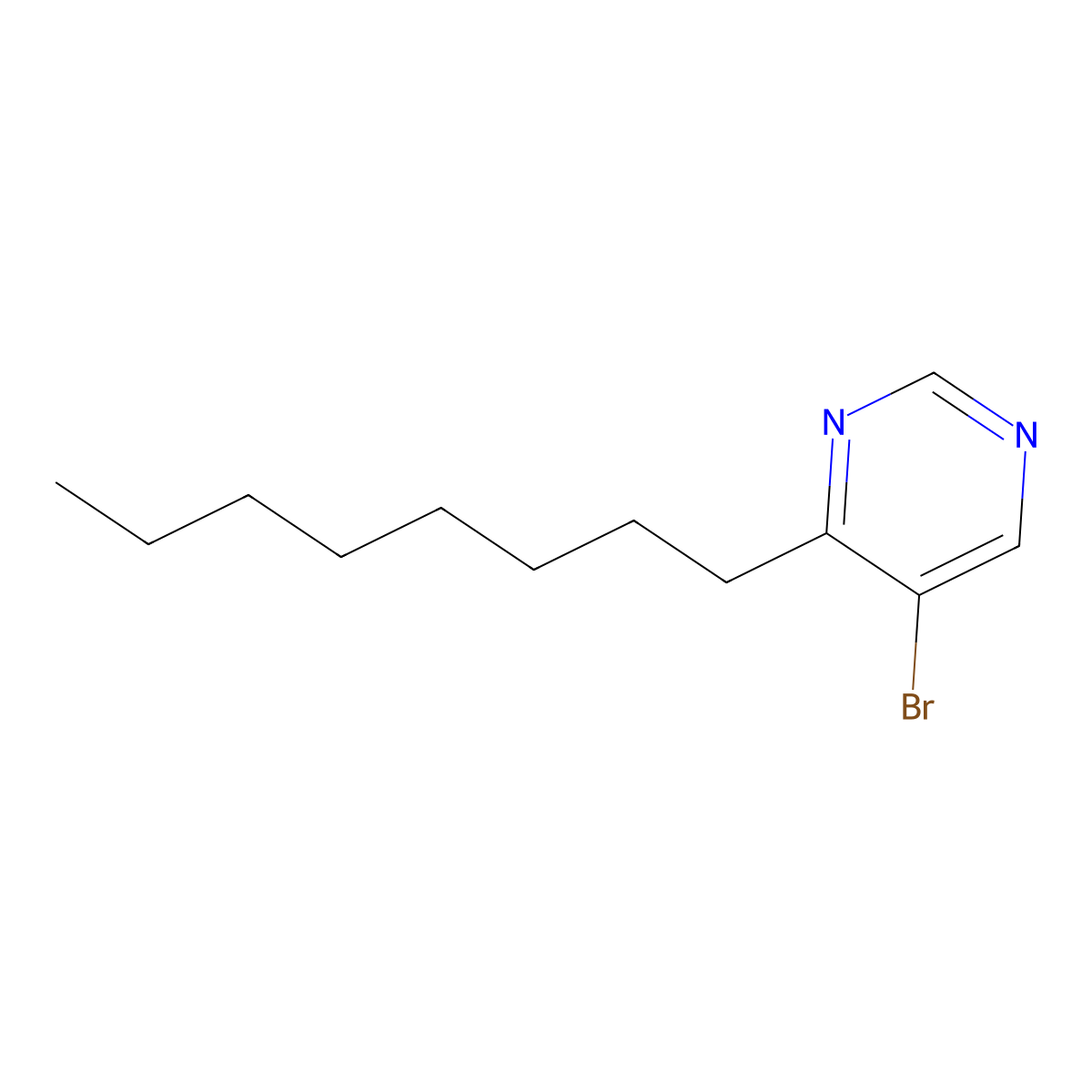 5-Bromo-4-octylpyrimidine molecular structure, CAS 1033201-80-7