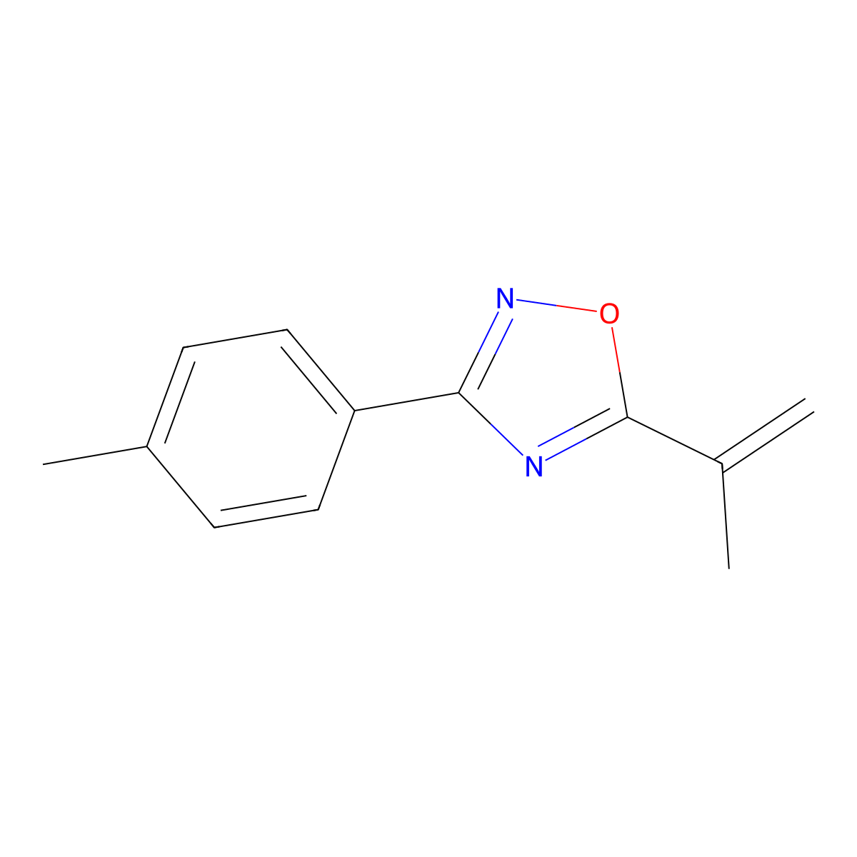 5-(Prop-1-en-2-yl)-3-(p-tolyl)-1,2,4-oxadiazole molecular structure, CAS 1033201-98-7