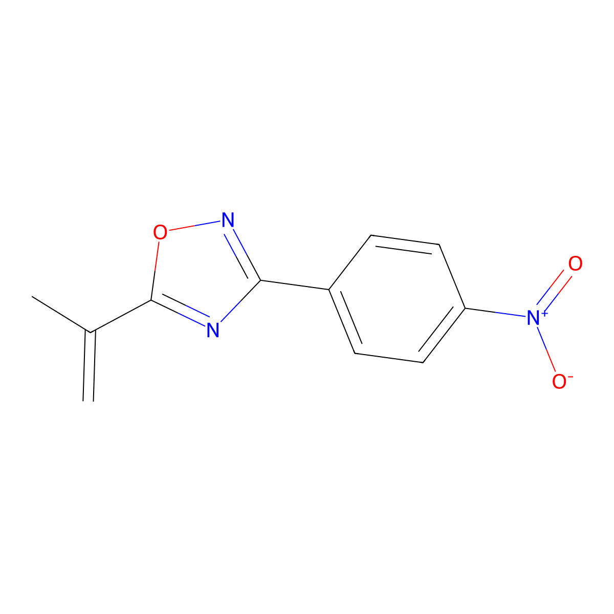3-(4-Nitrophenyl)-5-(prop-1-en-2-yl)-1,2,4-oxadiazole molecular structure, CAS 1033202-00-4