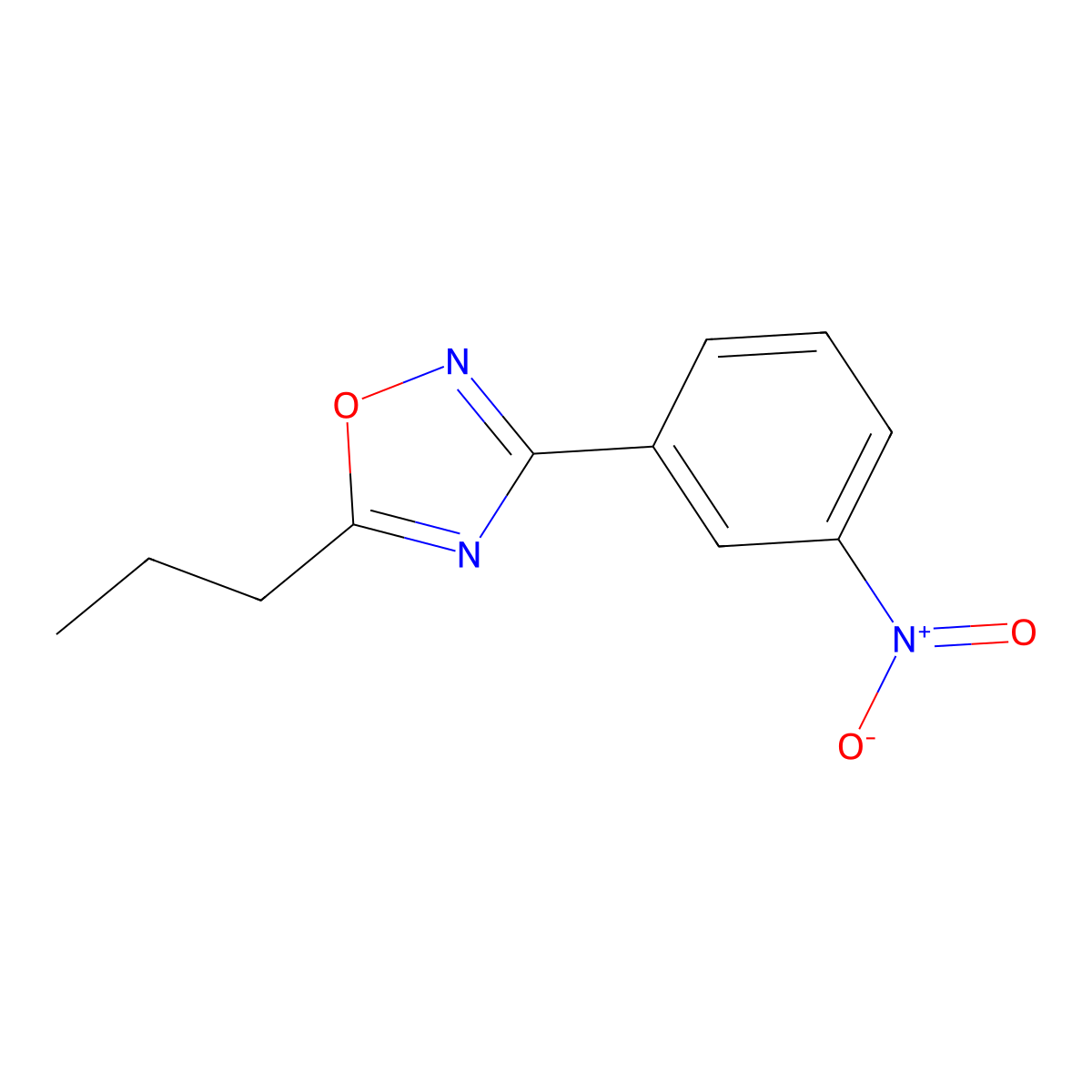 3-(3-Nitrophenyl)-5-propyl-1,2,4-oxadiazole molecular structure, CAS 1033202-02-6