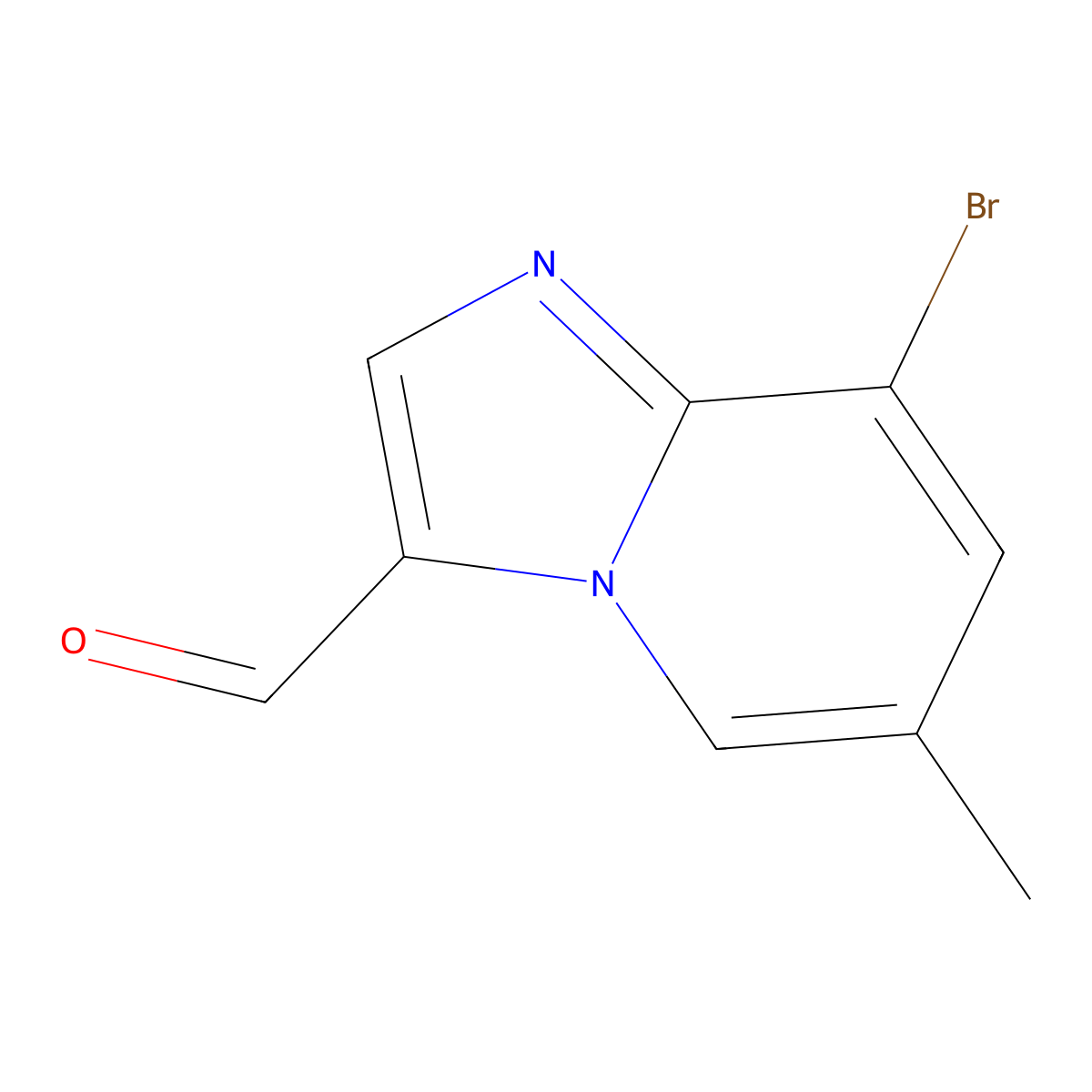 8-Bromo-6-methylimidazo[1,2-a]pyridine-3-carbaldehyde molecular structure, CAS 1033202-08-2