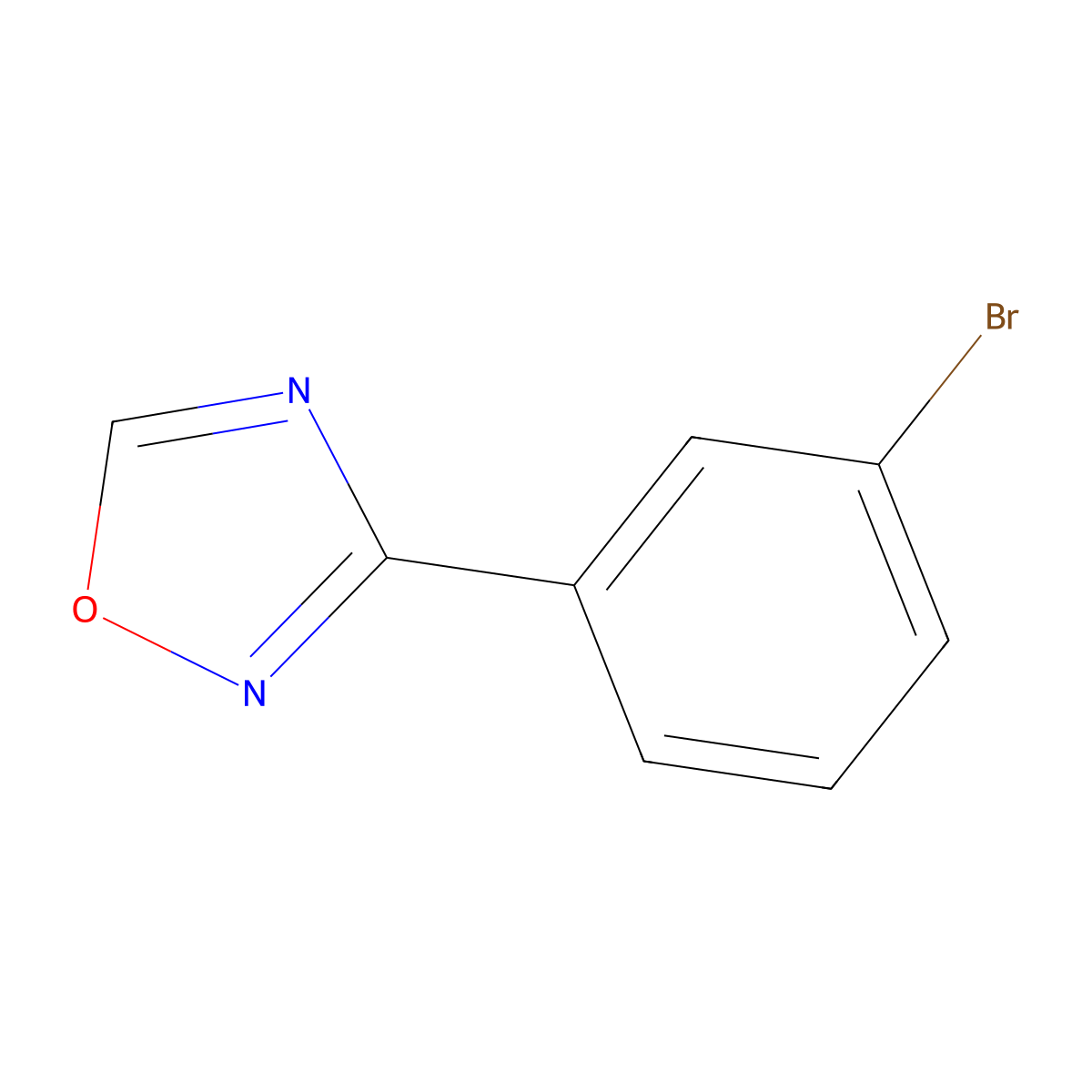 3-(3-Bromophenyl)-1,2,4-oxadiazole molecular structure, CAS 1033202-12-8