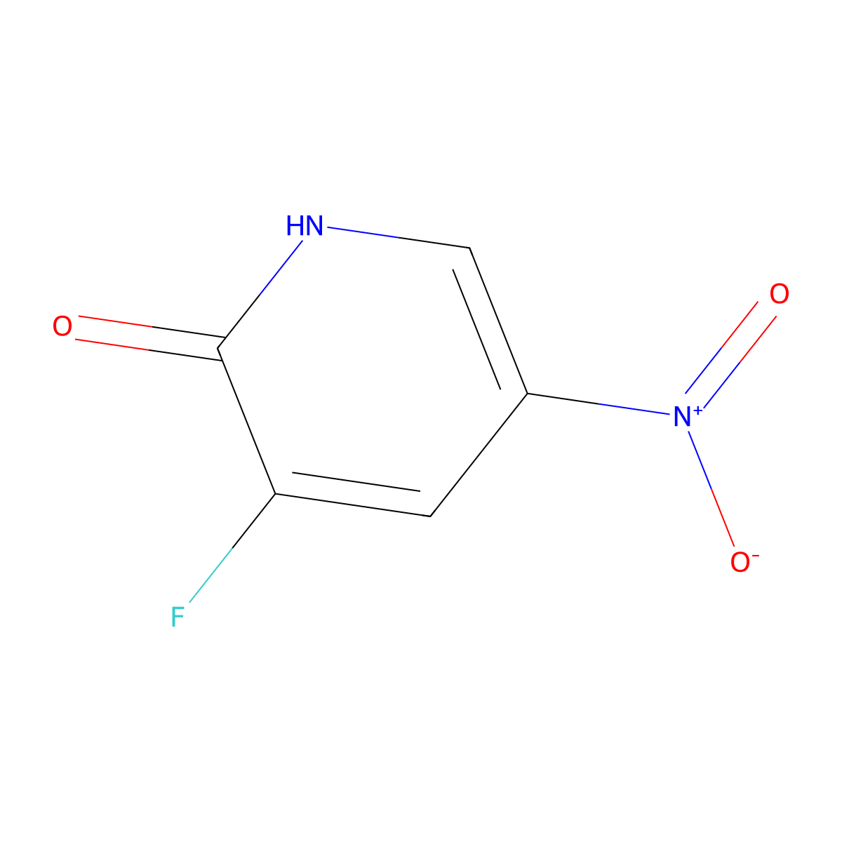 3-Fluoro-5-nitropyridin-2-OL molecular structure, CAS 1033202-14-0