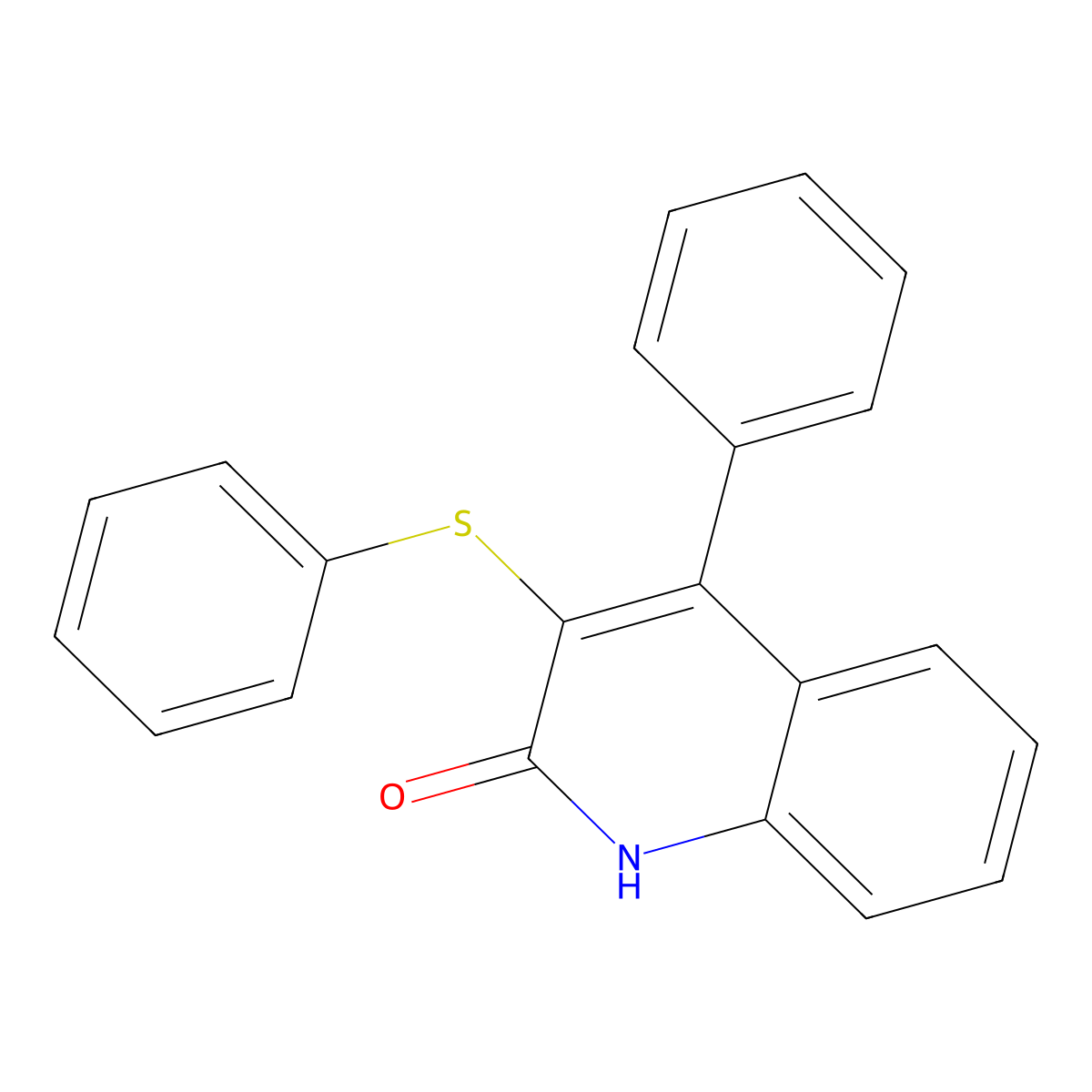 4-Phenyl-3-(phenylthio)-2(1H)-quinolinone molecular structure, CAS 1033202-36-6