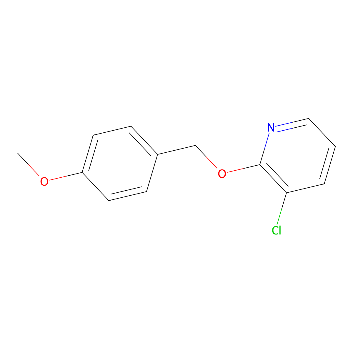 3-Chloro-2-(4-methoxybenzyloxy)pyridine molecular structure, CAS 1033202-56-0