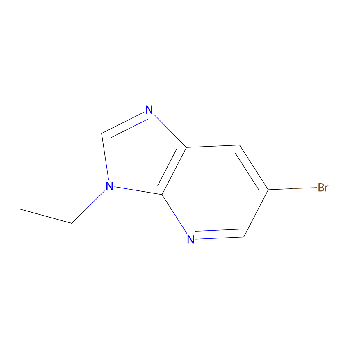 6-Bromo-3-ethyl-3H-imidazo[4,5-b]pyridine molecular structure, CAS 1033202-59-3