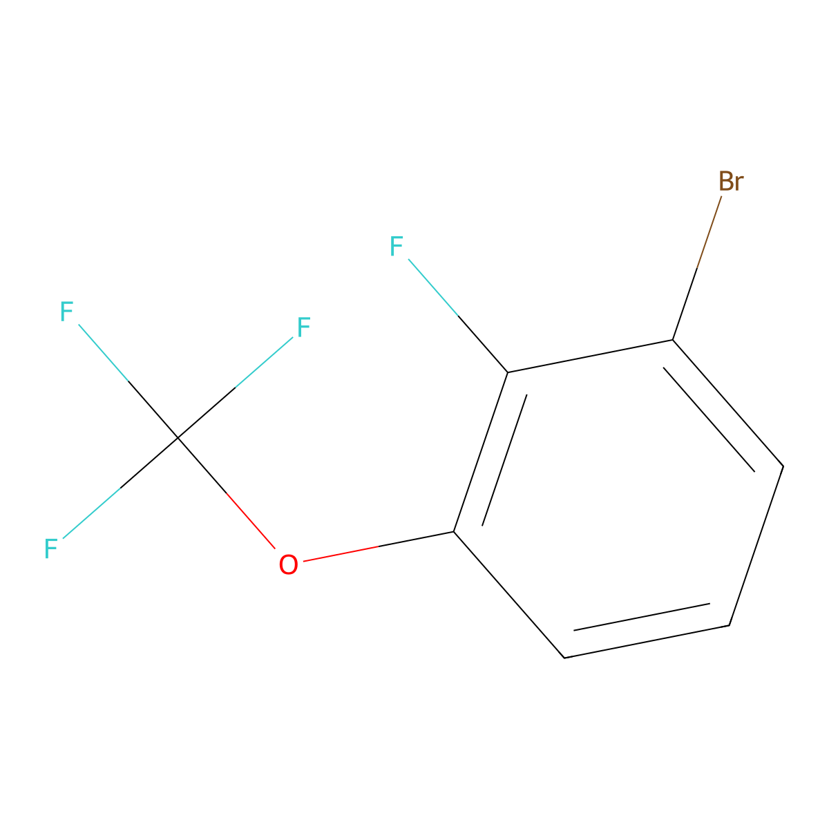1-Bromo-2-fluoro-3-(trifluoromethoxy)benzene molecular structure, CAS 1033202-63-9