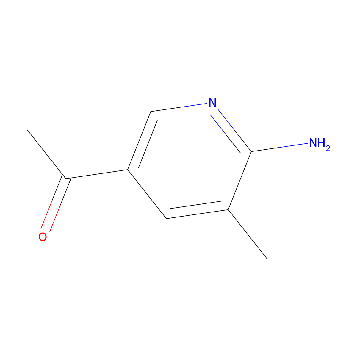 1-(6-Amino-5-methylpyridin-3-yl)ethanone molecular structure, CAS 1033202-96-8