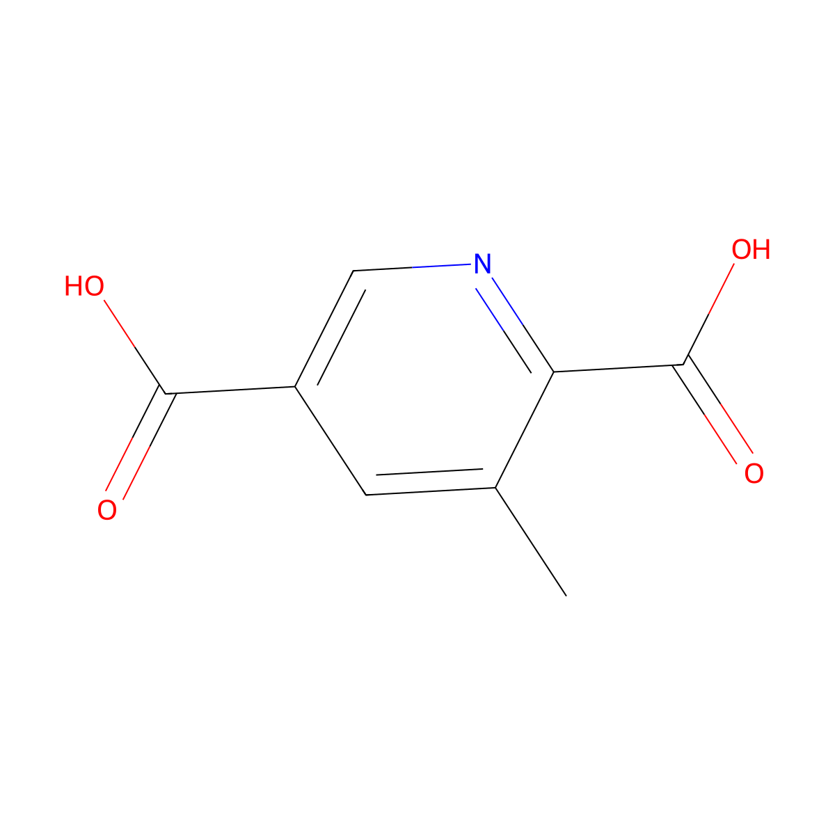 3-Methylpyridine-2,5-dicarboxylic acid molecular structure, CAS 1033203-06-3