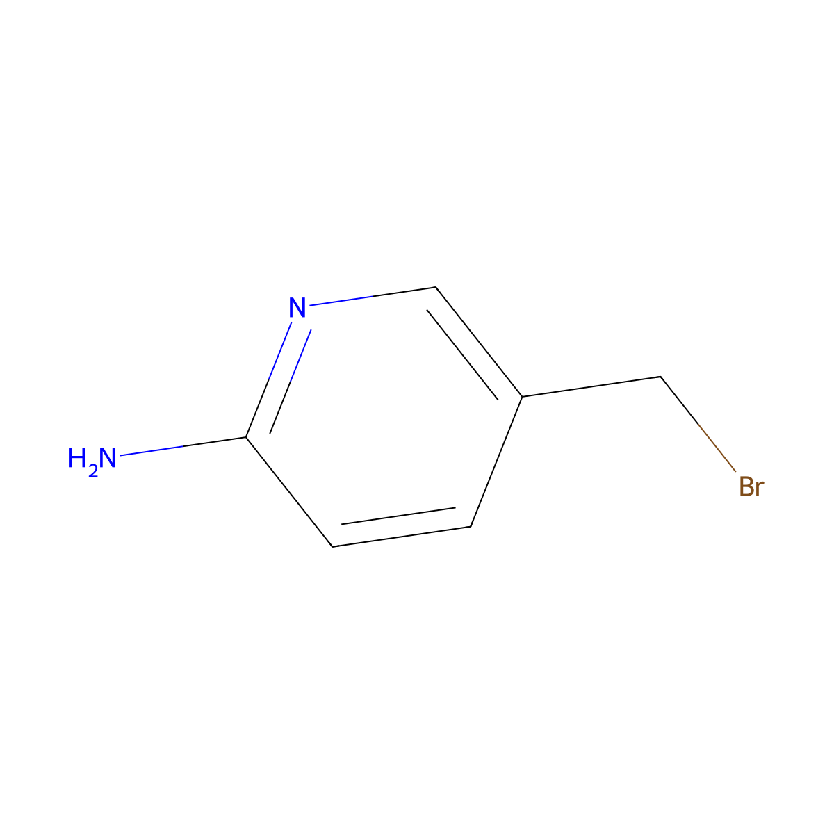 5-(Bromomethyl)pyridin-2-amine molecular structure, CAS 1033203-28-9