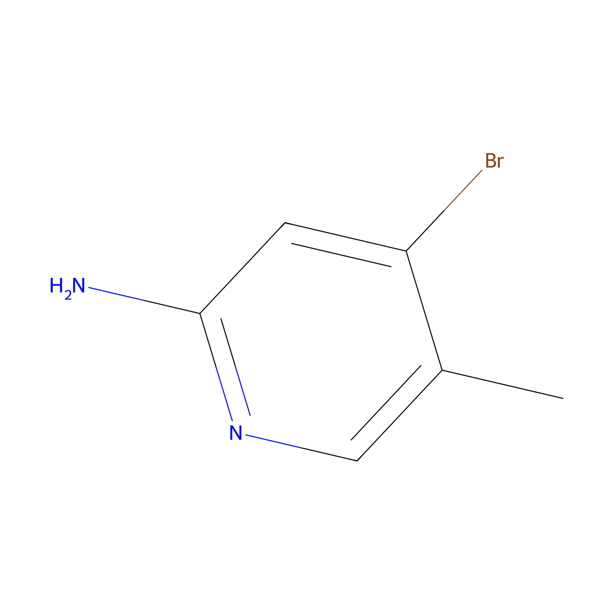 4-Bromo-5-methylpyridin-2-amine molecular structure, CAS 1033203-32-5