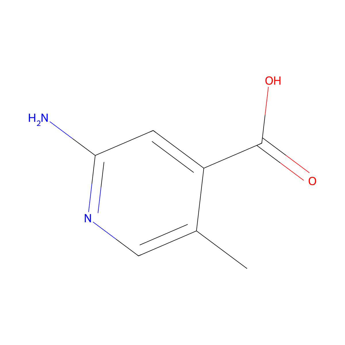 2-Amino-5-methylisonicotinic acid molecular structure, CAS 1033203-35-8