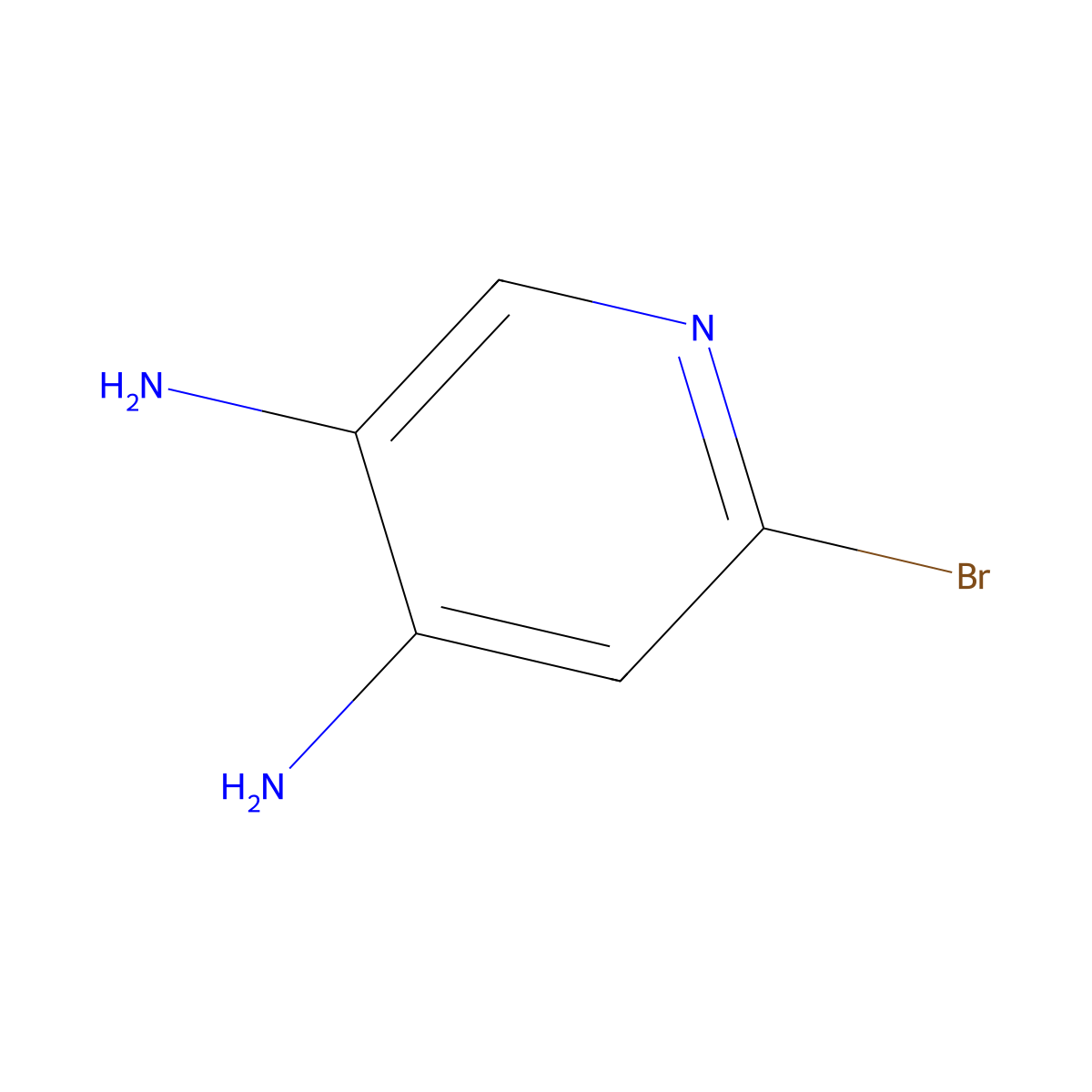 6-Bromopyridine-3,4-diamine molecular structure, CAS 1033203-41-6