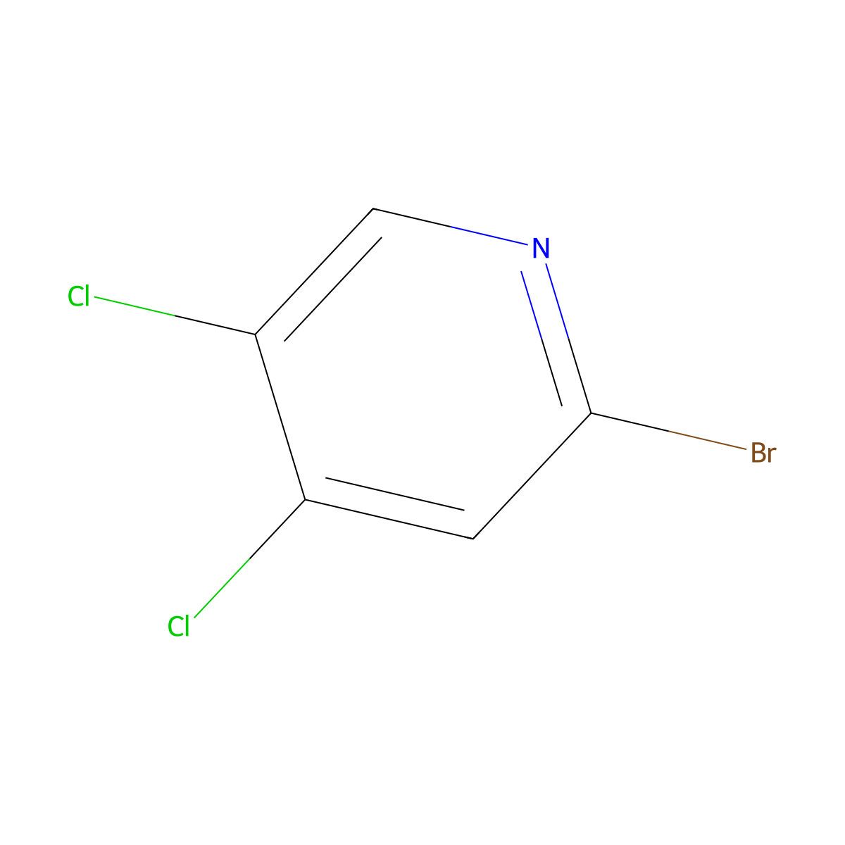 2-Bromo-4,5-dichloropyridine molecular structure, CAS 1033203-42-7