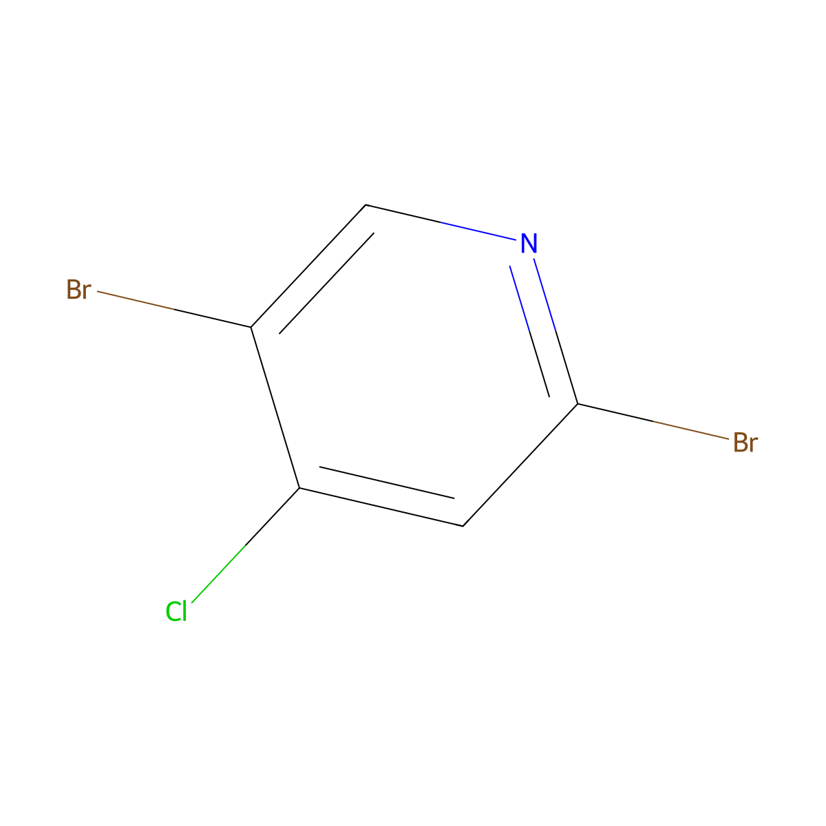 2,5-Dibromo-4-chloropyridine molecular structure, CAS 1033203-47-2