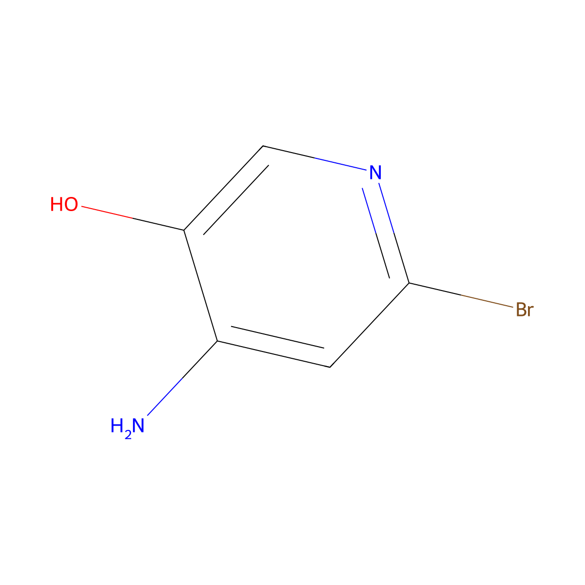 4-Amino-6-bromopyridin-3-ol molecular structure, CAS 1033203-48-3