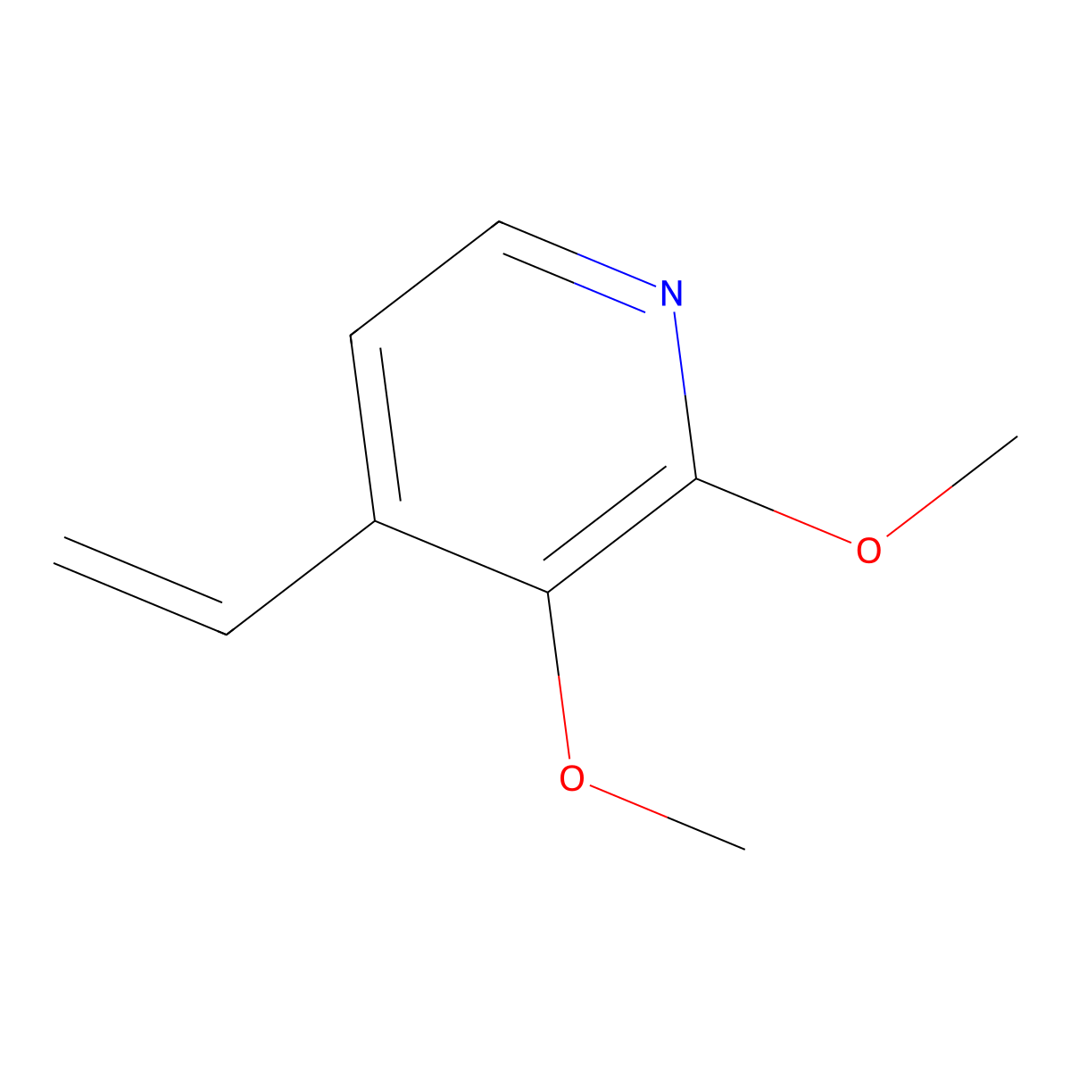 2,3-Dimethoxy-4-vinylpyridine molecular structure, CAS 1033203-58-5