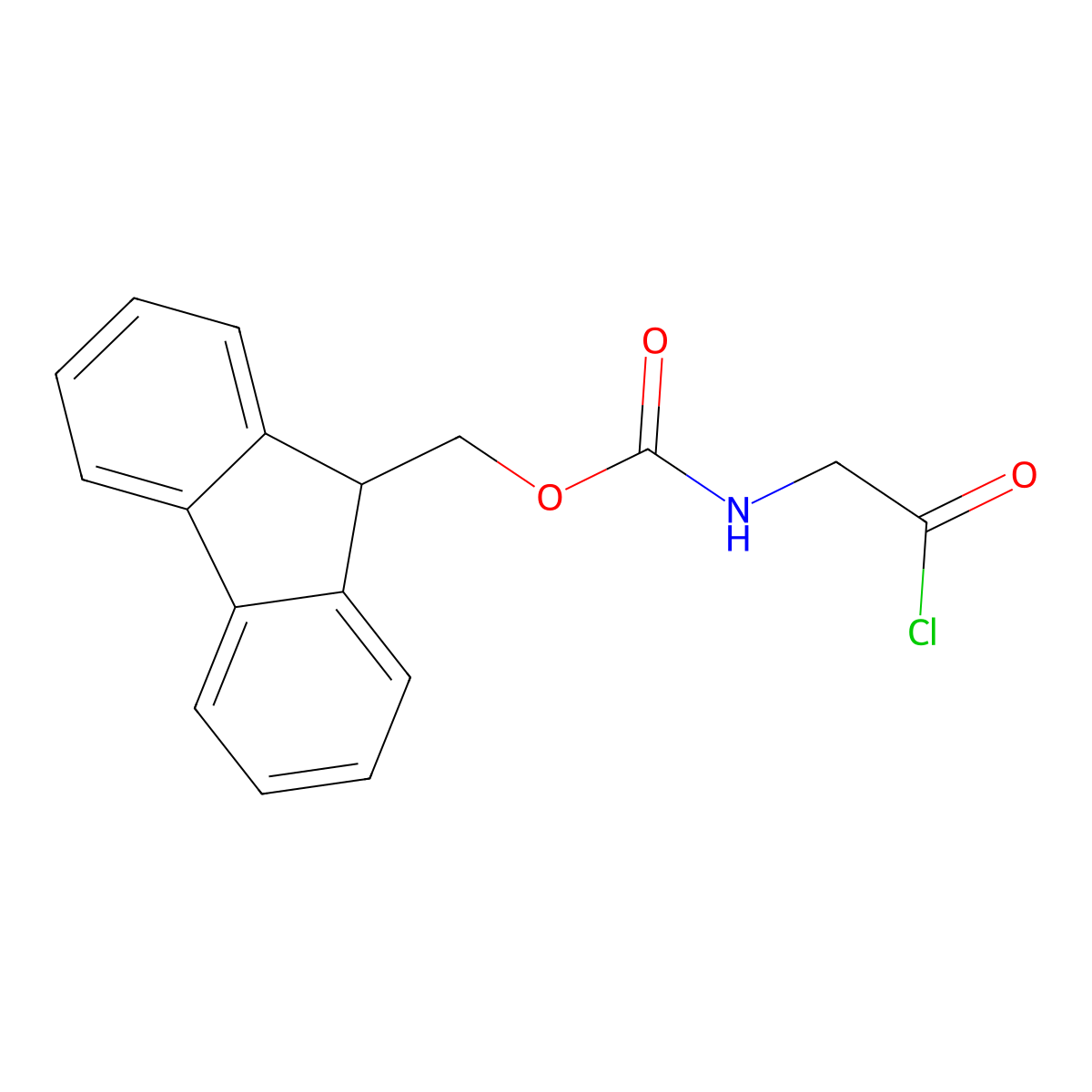 Fmoc-Gly-Cl molecular structure, CAS 103321-49-9