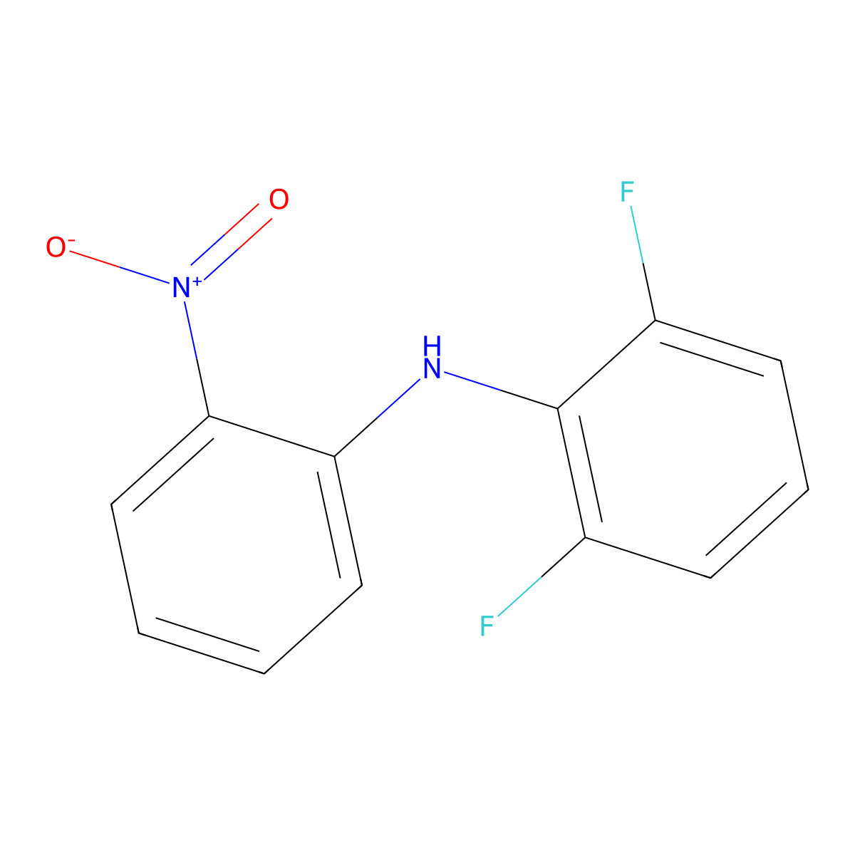 2,6-Difluoro-N-(2-nitrophenyl)aniline molecular structure, CAS 1033225-43-2