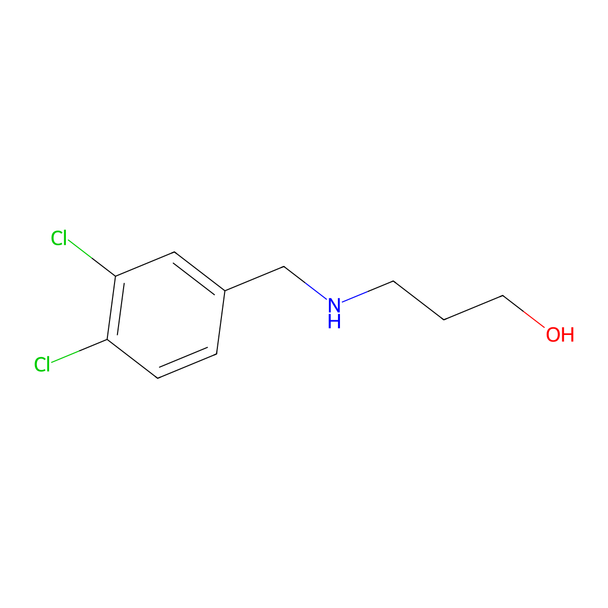 3-{[(3,4-Dichlorophenyl)methyl]amino}propan-1-ol molecular structure, CAS 103323-79-1