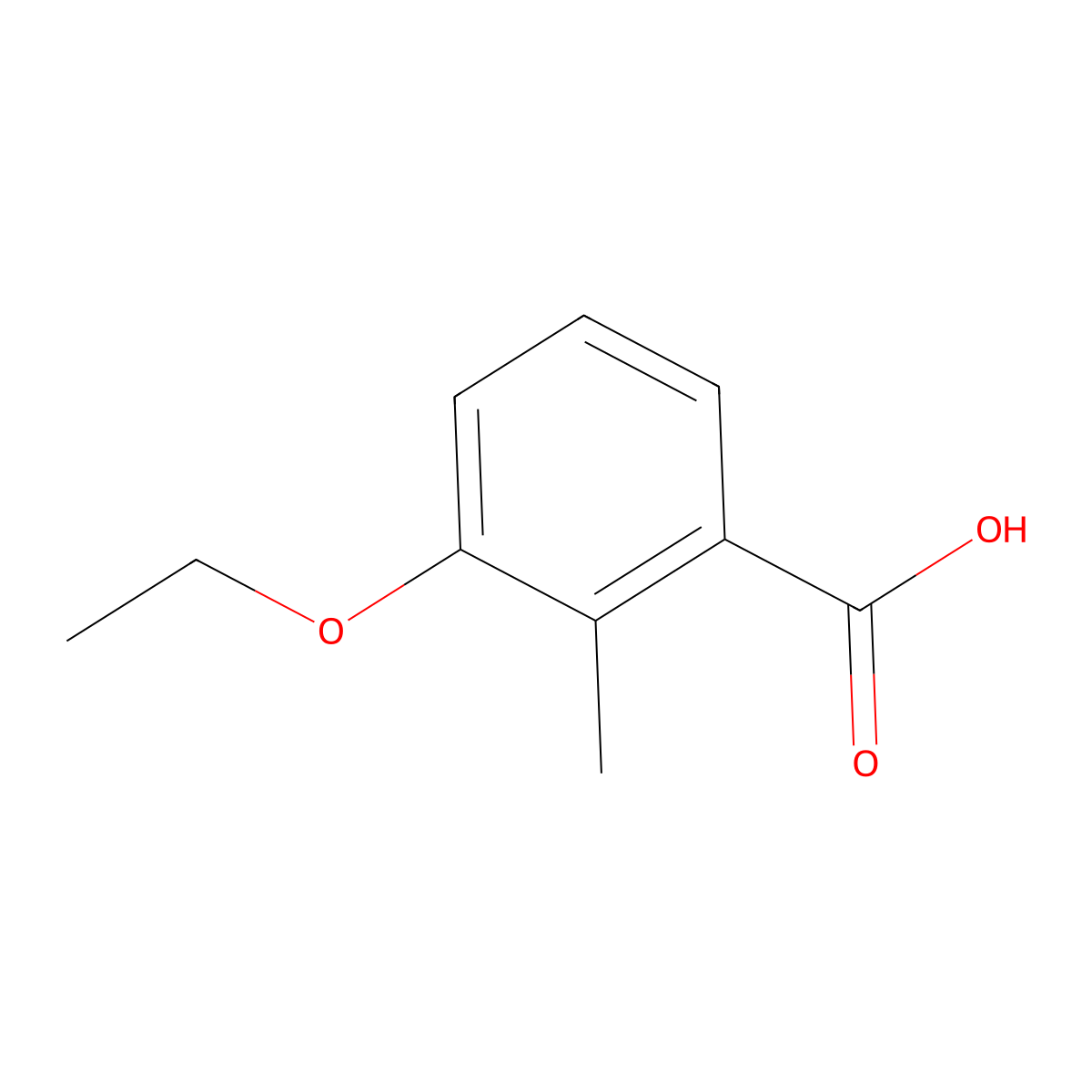 3-Ethoxy-2-methylbenzoic acid molecular structure, CAS 103323-96-2