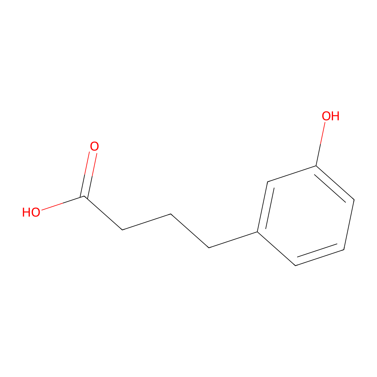 4-(3-Hydroxyphenyl)butanoic acid molecular structure, CAS 103324-16-9