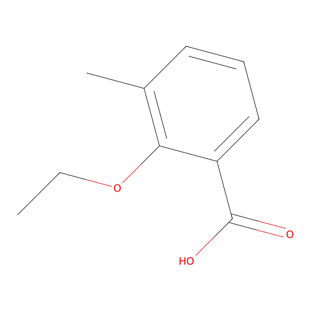 2-Ethoxy-3-methylbenzoic acid molecular structure, CAS 103324-24-9