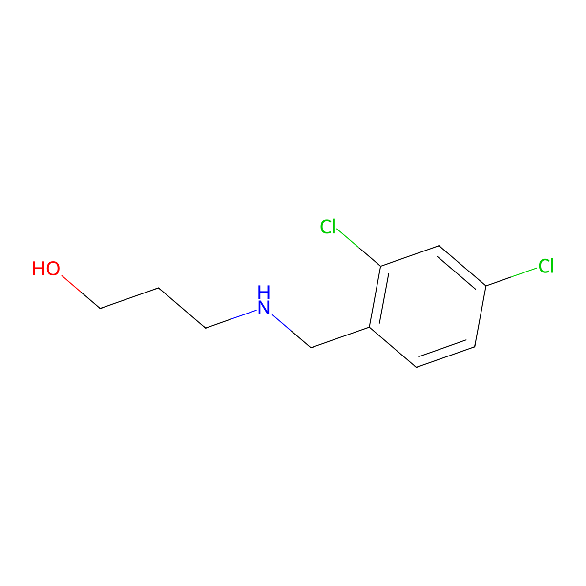 3-((2,4-Dichlorobenzyl)amino)propan-1-ol molecular structure, CAS 103324-55-6