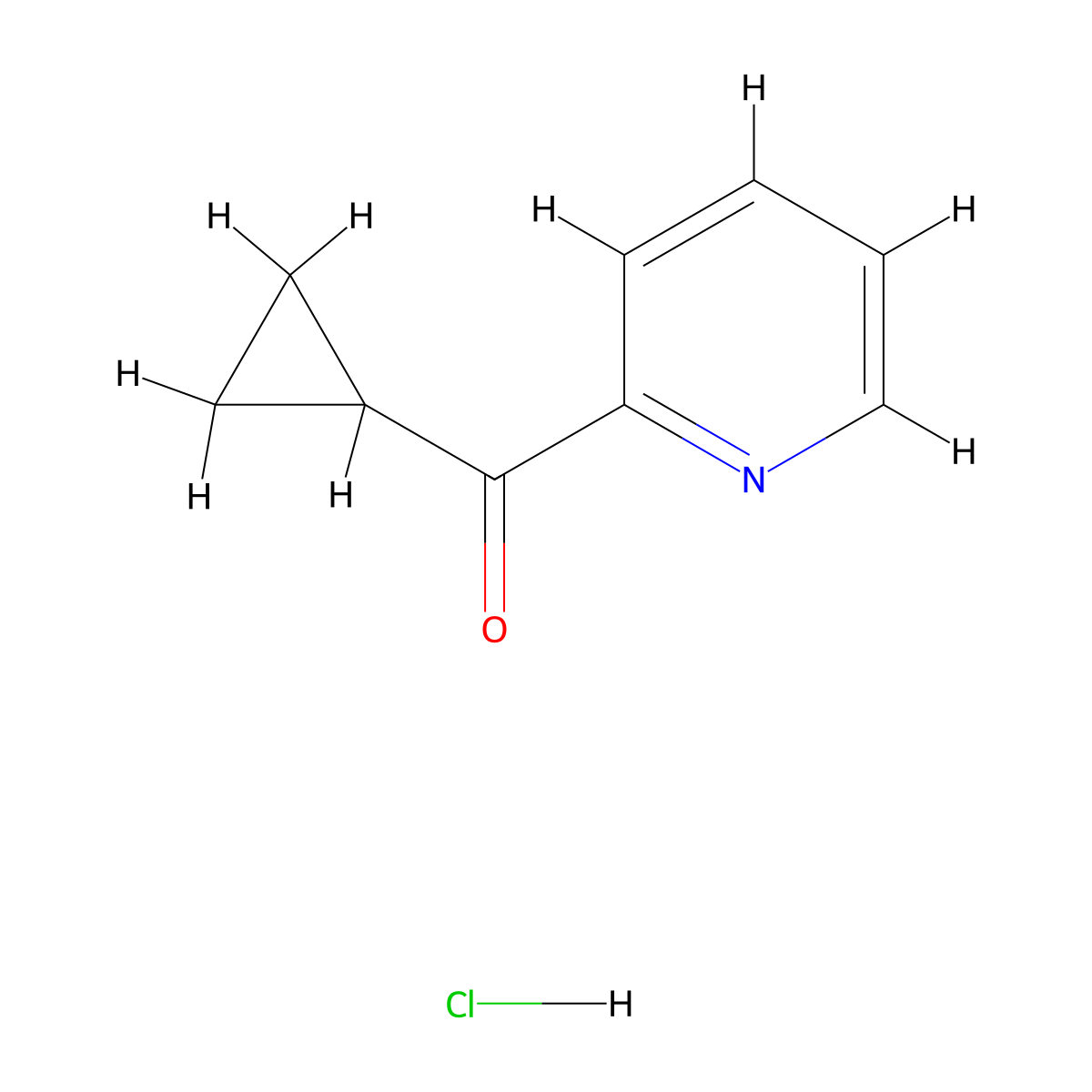 Cyclopropyl(pyridin-2-yl)methanone;hydrochloride molecular structure, CAS 103324-77-2