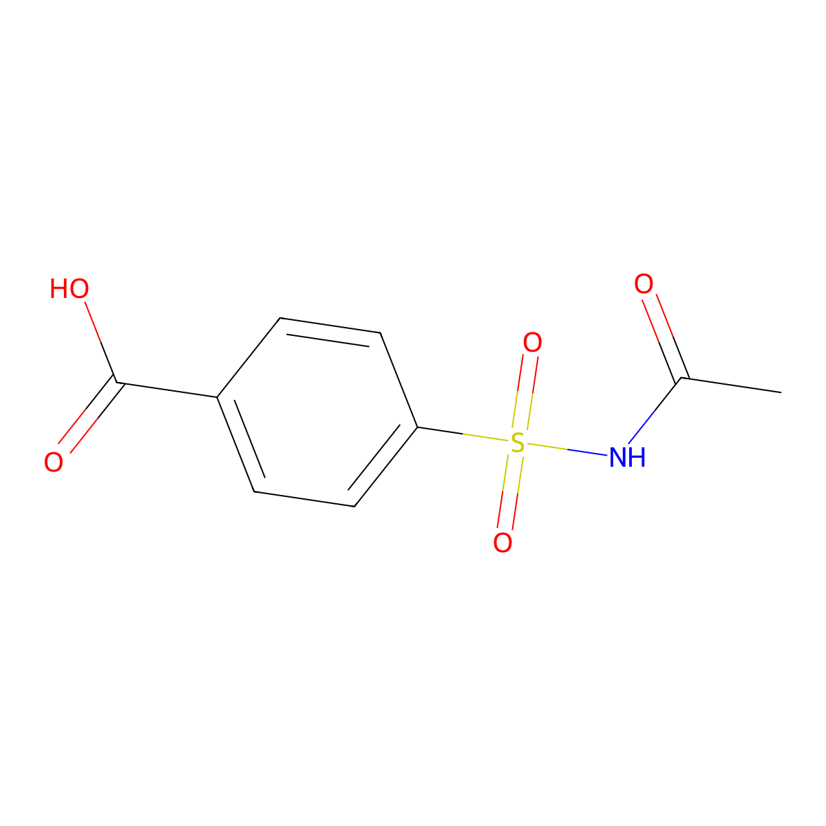4-(Acetylsulfamoyl)benzoic acid molecular structure, CAS 103324-91-0