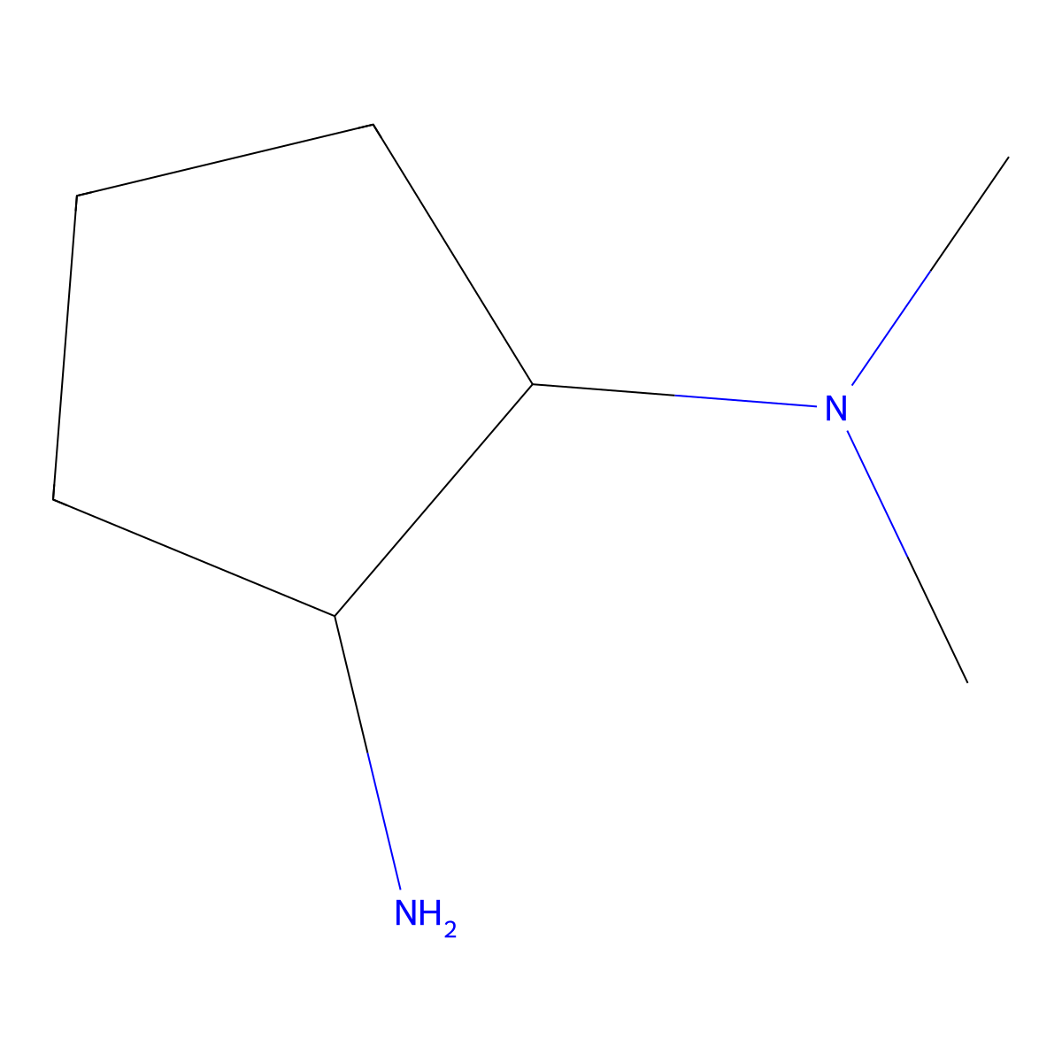 trans-N,N-dimethyl-1,2-Cyclopentanediamine molecular structure, CAS 1033245-36-1