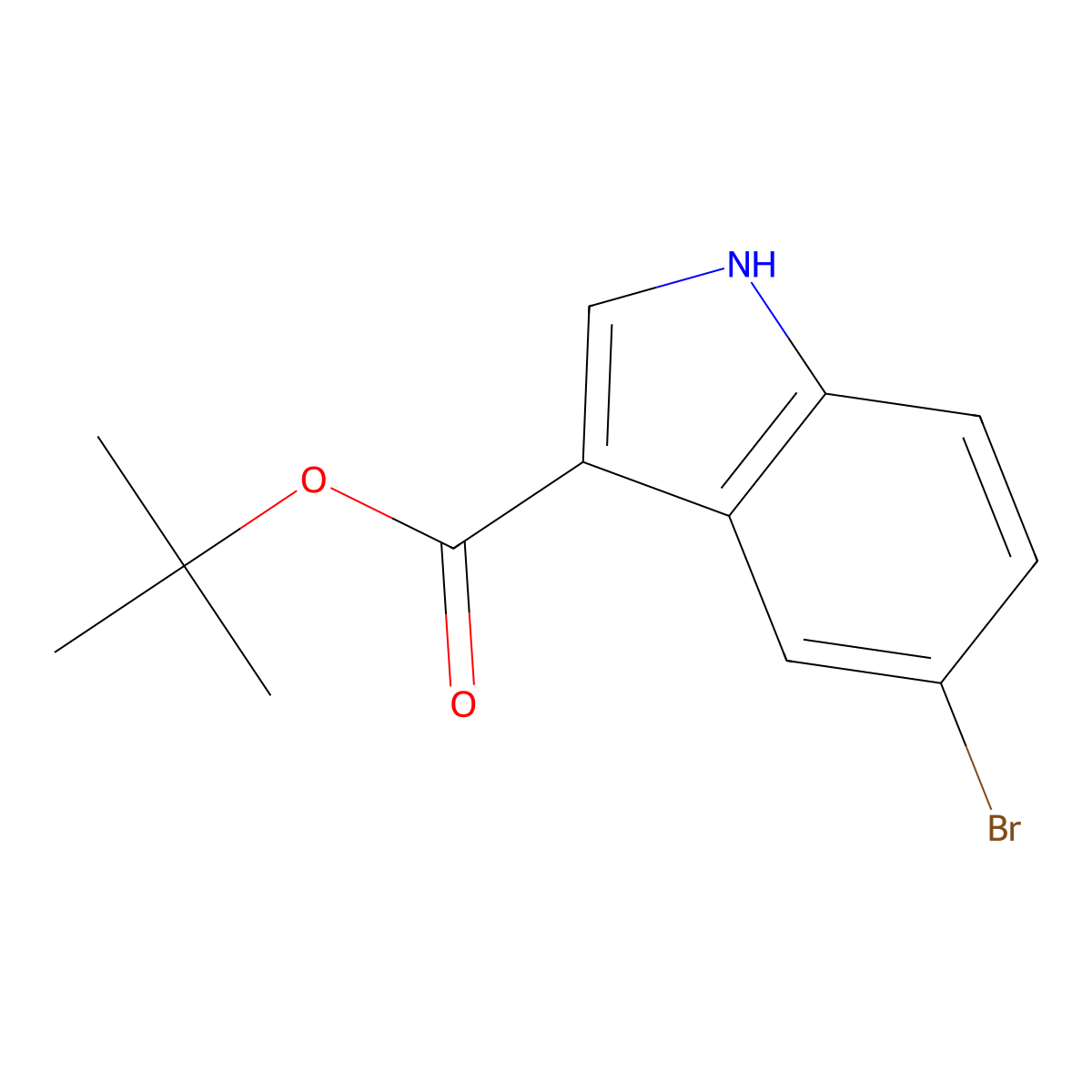 tert-Butyl 5-bromo-1H-indole-3-carboxylate molecular structure, CAS 1033265-51-8