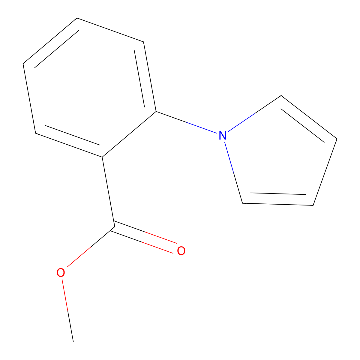 Methyl 2-(1H-pyrrol-1-yl)benzoate molecular structure, CAS 10333-67-2