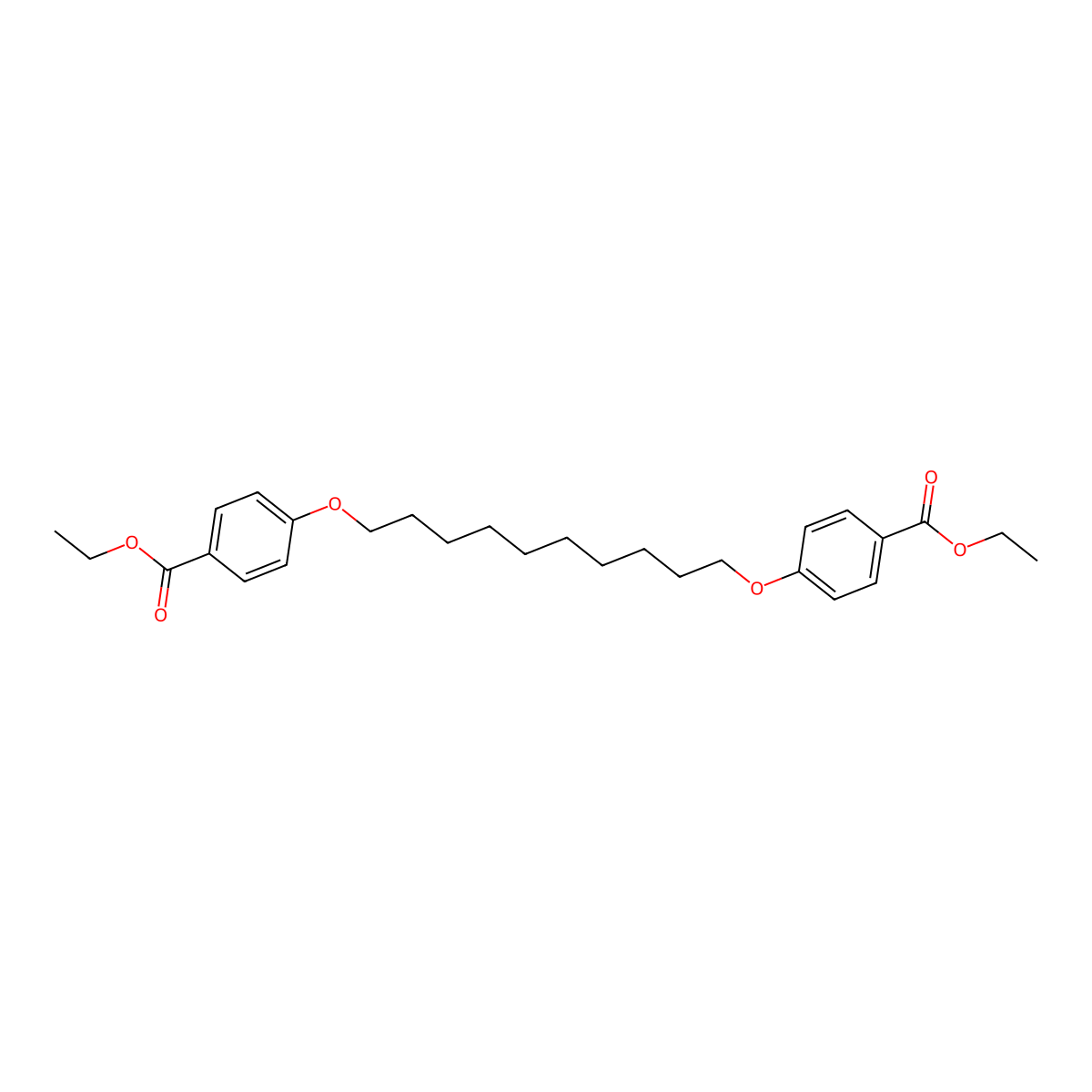 1,10-Bis[4-(ethoxycarbonyl)phenoxy]decane molecular structure, CAS 103330-20-7