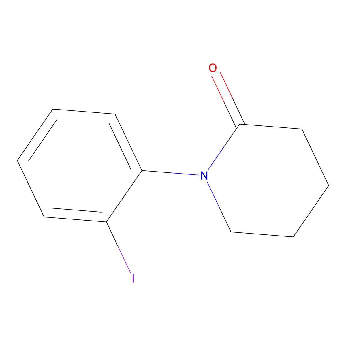 1-(2-Iodophenyl)piperidin-2-one molecular structure, CAS 1033334-55-2