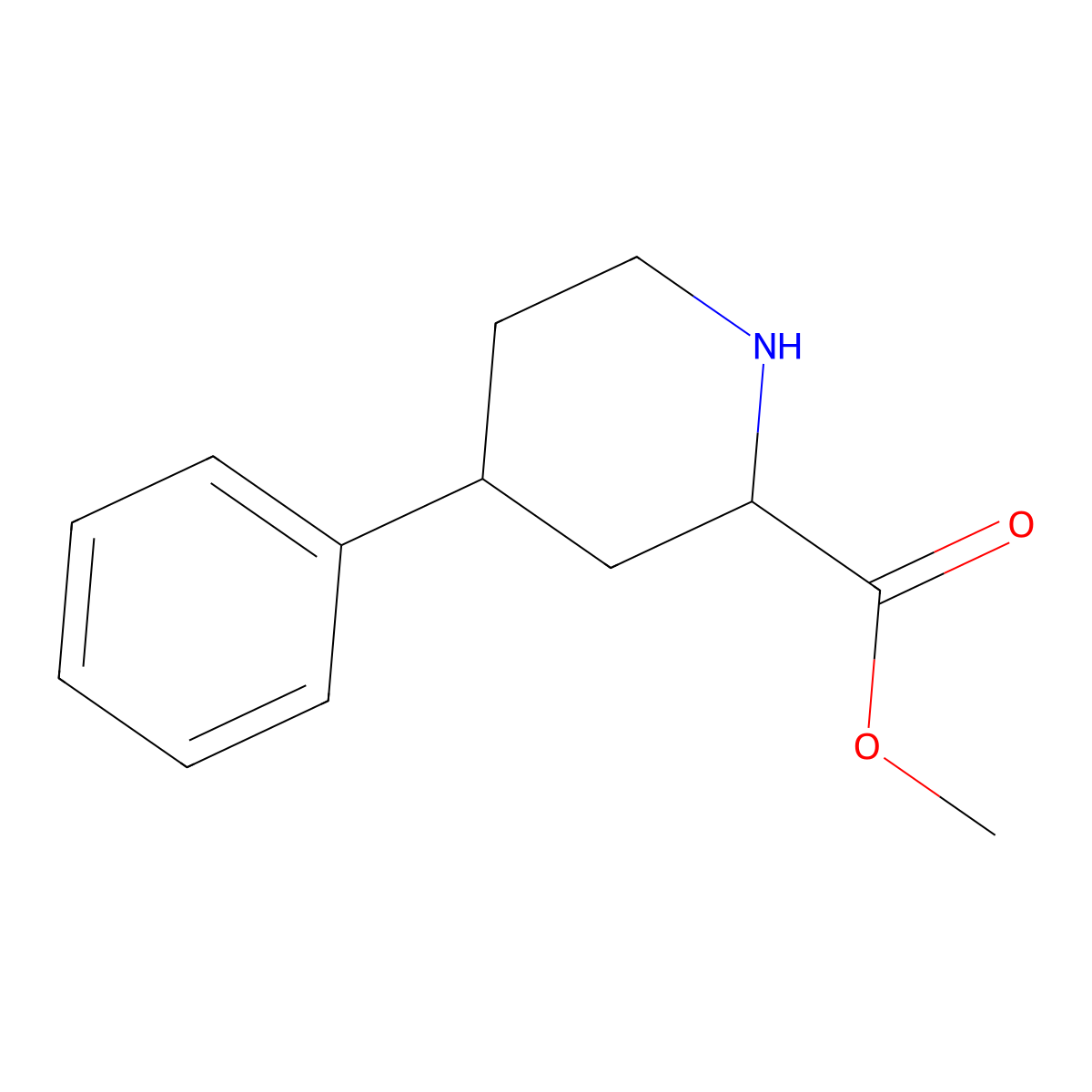 Methyl 4-phenylpiperidine-2-carboxylate molecular structure, CAS 103338-37-0