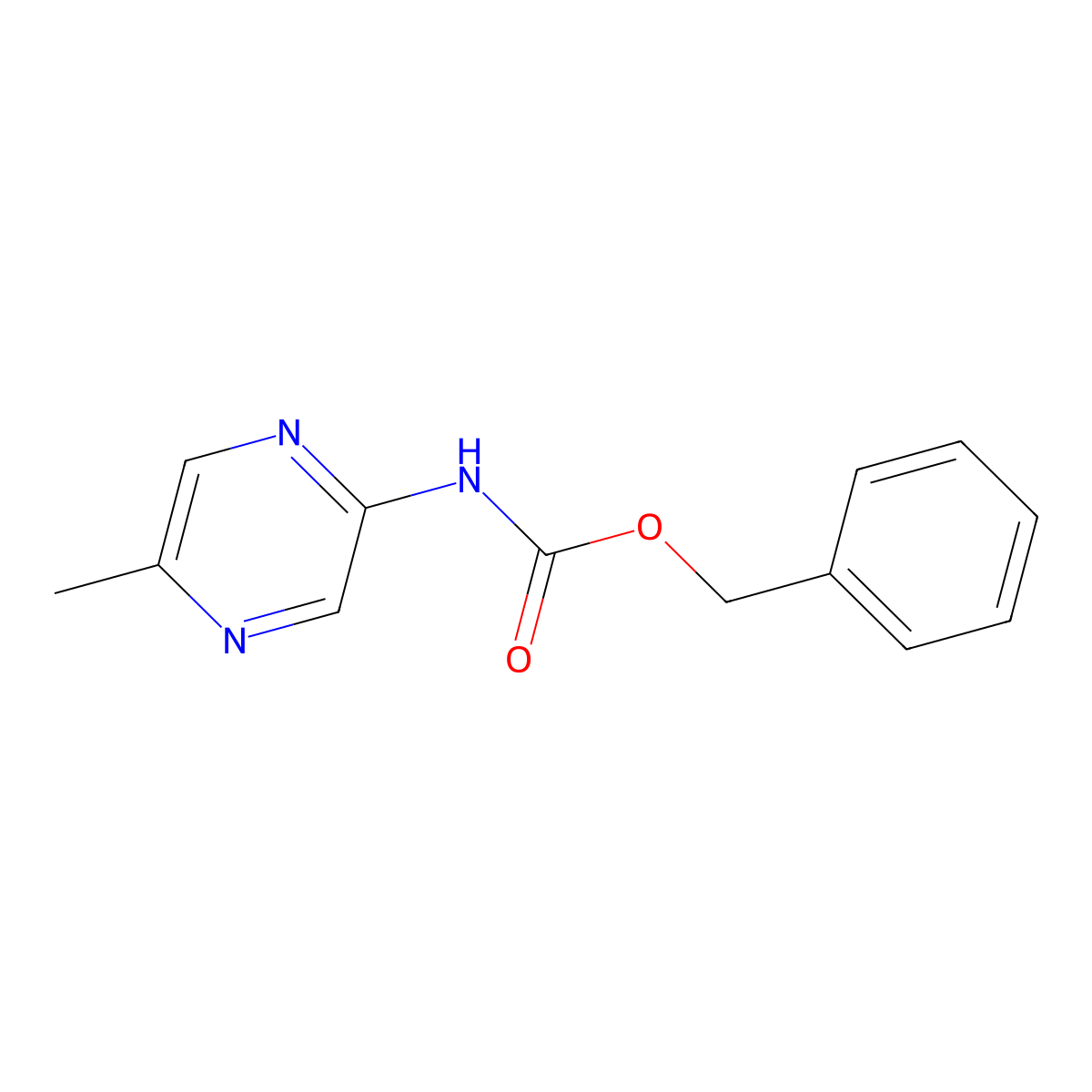 Benzyl (5-methylpyrazin-2-yl)carbamate molecular structure, CAS 1033418-57-3
