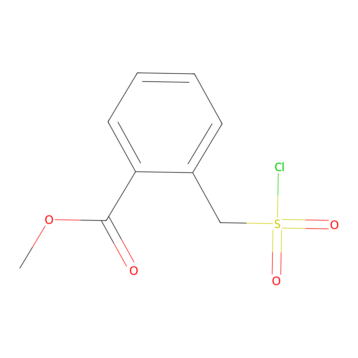 Methyl 2-[(chlorosulfonyl)methyl]benzoate molecular structure, CAS 103342-27-4