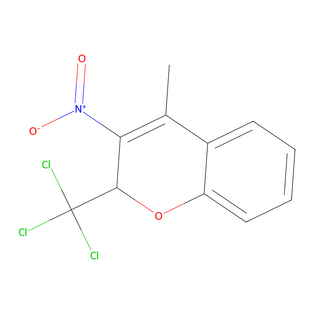 4-Methyl-3-nitro-2-(trichloromethyl)-2H-chromene molecular structure, CAS 1033425-21-6