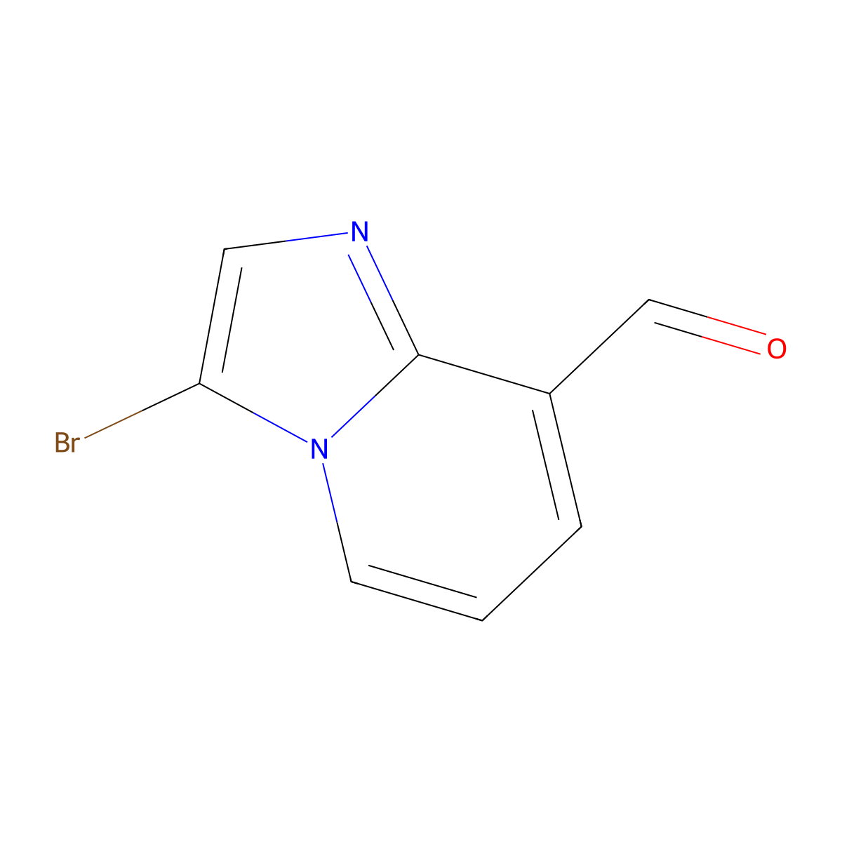 3-Bromoimidazo[1,2-a]pyridine-8-carbaldehyde molecular structure, CAS 1033434-54-6