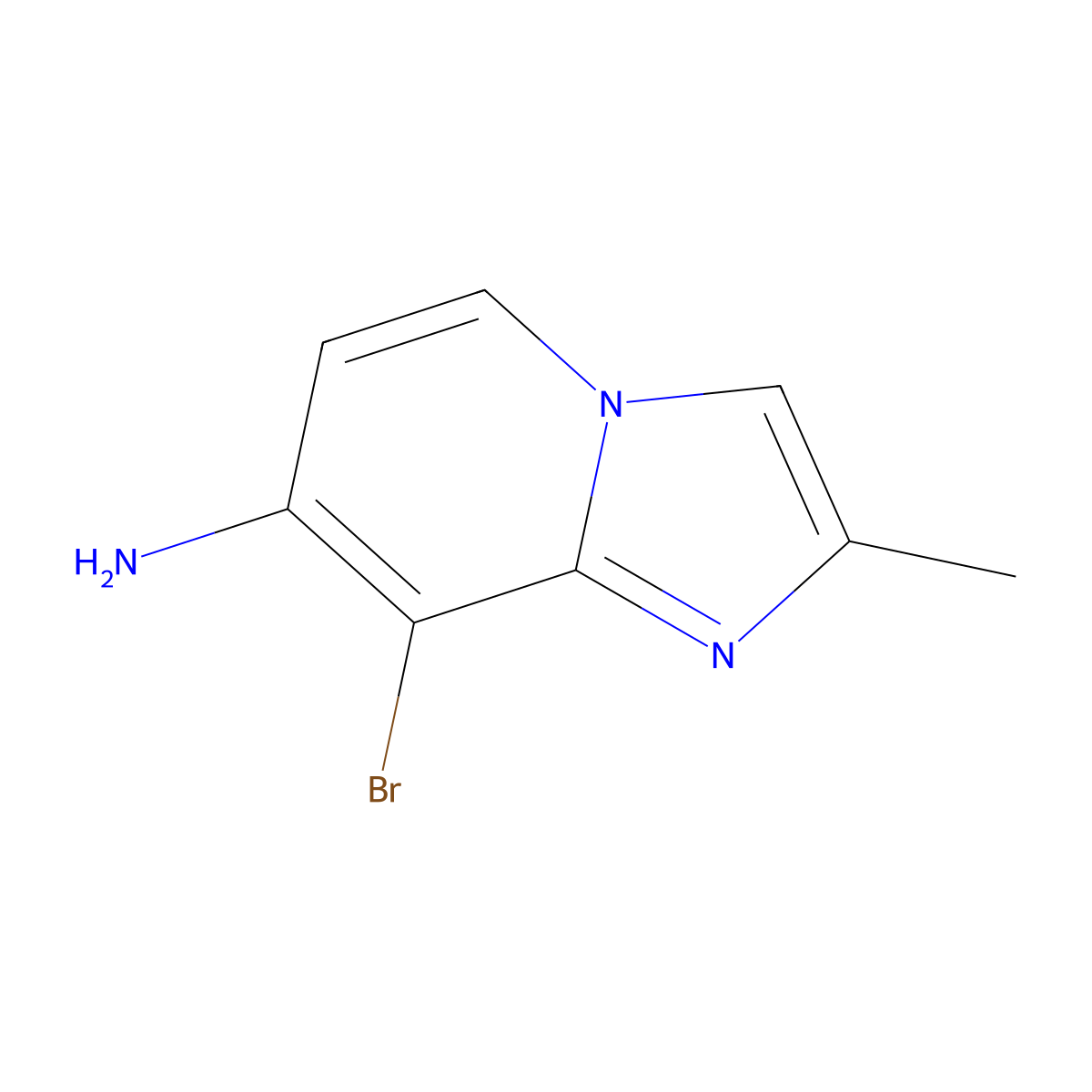 8-Bromo-2-methylimidazo[1,2-a]pyridin-7-amine molecular structure, CAS 1033434-88-6